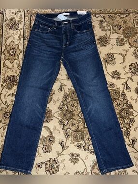 NWT LOFT Women’s The Slim Blue Denim Jean Mid Rise Size 26P/2P PETITE